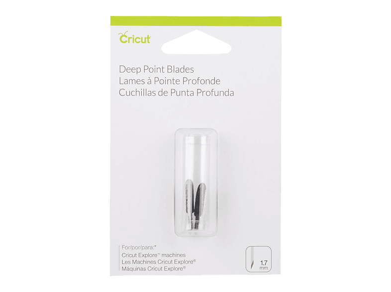 Accesorio para Plotter - Cricut Explore/Maker Deep-Point Replacement Blades 2-pack, Compatible con Maker y Explore, Negro