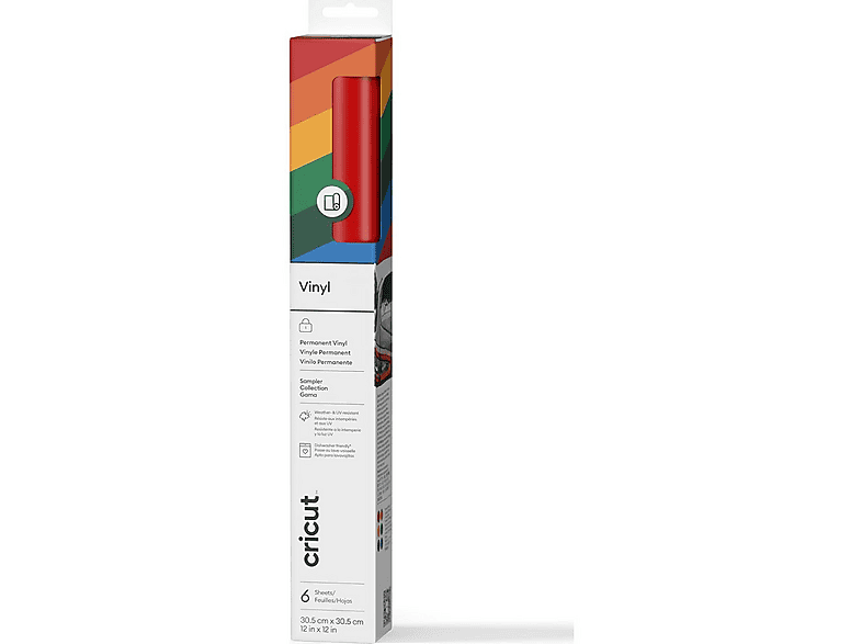 Accesorio para Plotter - Cricut Vinilo permanente gama Brights (6 uds.), Multicolor