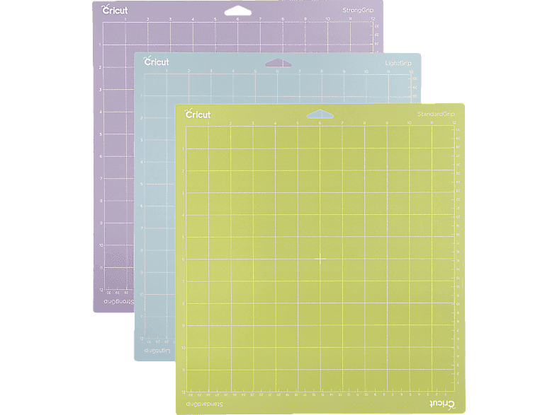 Accesorio para Plotter - Cricut Explore/Maker LightGrip-StandardGrip-StrongGrip Machine Mat (30x30cm) 3-pack, Multicolor
