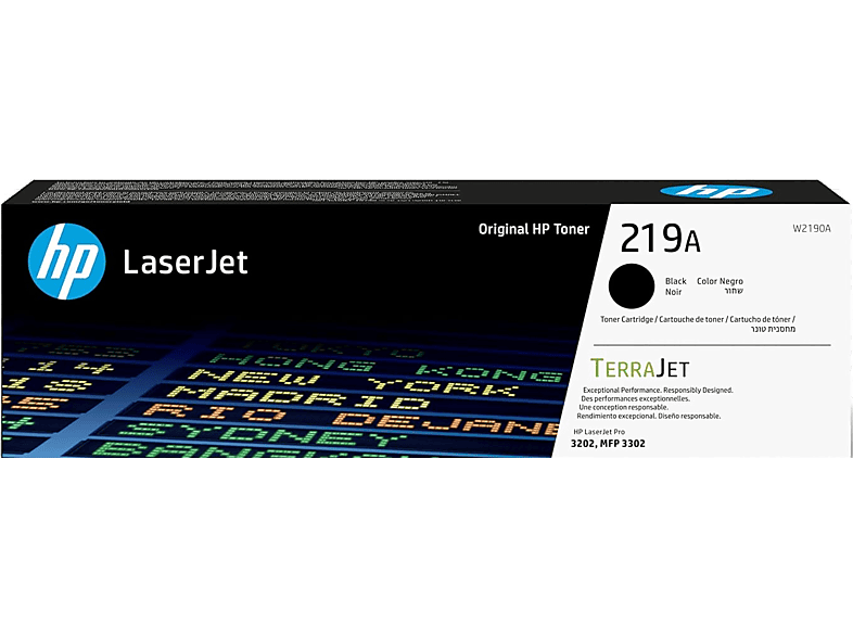 Tóner- HP 219A Laserjet, Aproximadamente 1300 páginas, Negro, W2190A