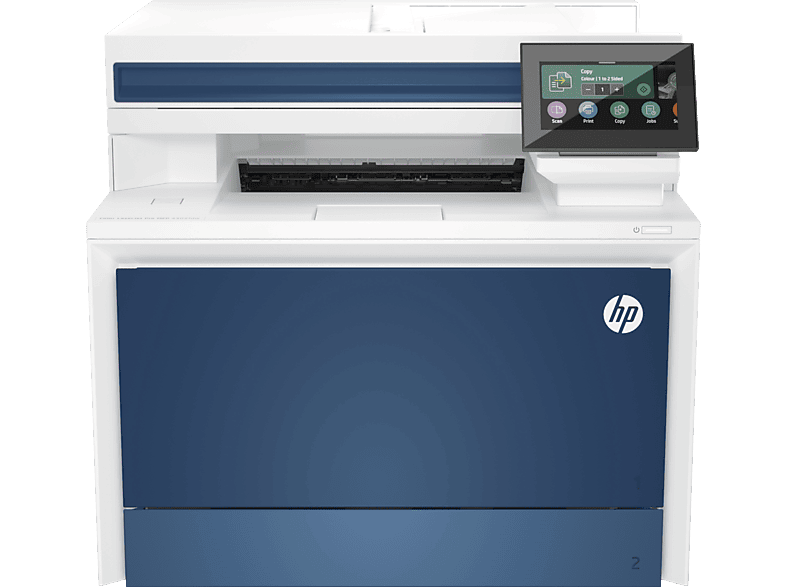 Impresora multifunción láser - HP Laserjet Pro 4302fdw, Color, Fax, Wi-Fi, Impresión automática a dos caras, Azul, Blanco