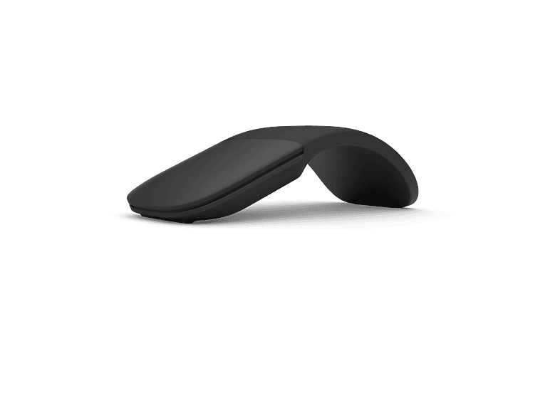 Ratón inalámbrico - Microsoft Surface Arc, Bluetooth, 2 Botones, Rango de frecuencia 2,4GHz, 6 Meses Autonomía, Negro