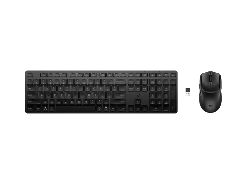 Pack Teclado + Ratón - HP 490C, Inalámbrico, Teclas programables, Multidispositivo, Bluetooth, Negro