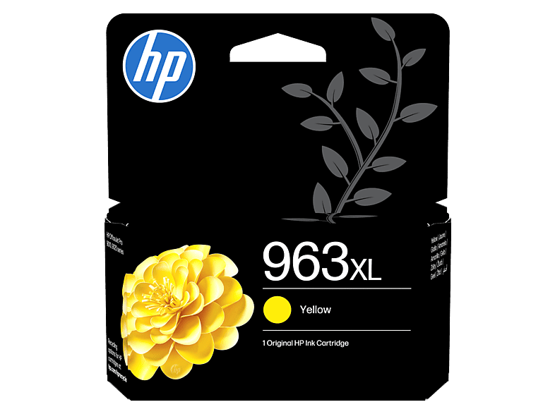 Cartucho de tinta - HP 963XL Amarillo, 3JA29AE, 22.92 ml, 1600 páginas, Compatible con la gama OfficeJet Pro