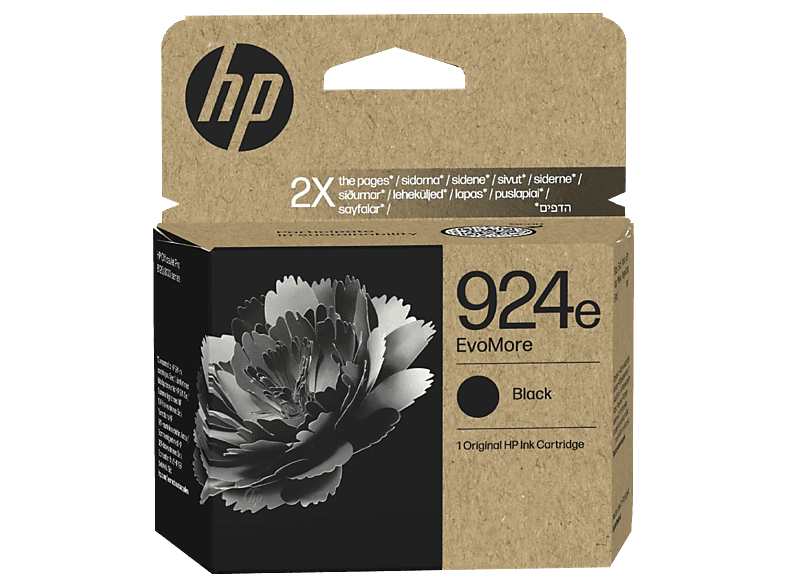 Cartucho de tinta - HP Original EvoMore 924e, Negro, 4K0V0NE