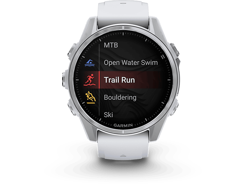 Reloj deportivo - Garmin Fénix® 8, Whitestone con Stainless Steel, 43 mm, 1.3 