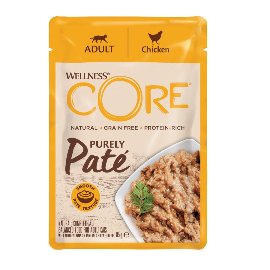 85 g Wellness Core Adult Purely Pollo en Paté Sobre para gatos