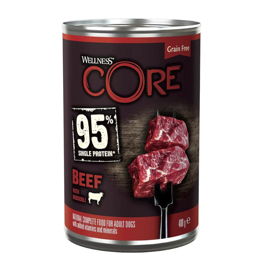 400 g Wellness Core ternera y brocoli lata para perros