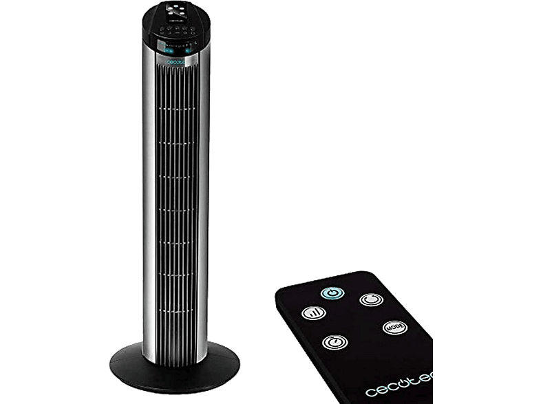 REACONDICIONADO Seminuevo Bueno Ventilador de torre - Cecotec EnergySilence 890 Skyline, 3 velocidades, 50W, Control remoto, Negro