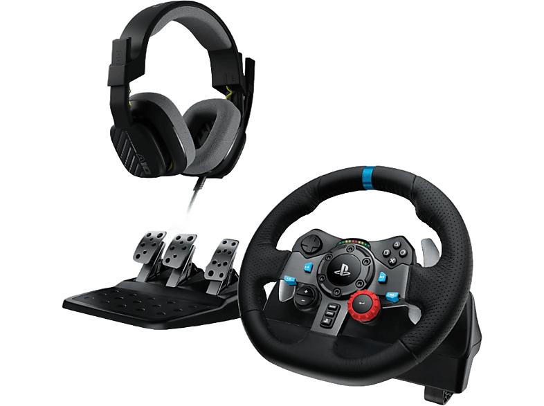 REACONDICIONADO Seminuevo Muy bueno Volante - Logitech G G29 +Auriculares gaming ASTRO A10, PlayStation 5 y 4/PC, Micrófono volteable, Control volumen