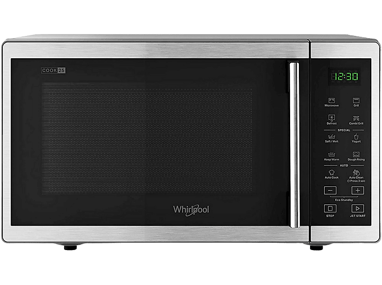 REACONDICIONADO Seminuevo Muy bueno Microondas con grill - Whirlpool MWP 253 SX, 900W, 7 niveles, Función descongelación, 25L., Inox