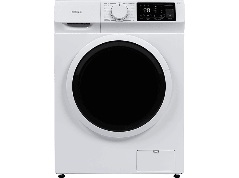 REACONDICIONADO Seminuevo Bueno Lavadora carga frontal - Koenic KWM 9113 A INV, 9 kg, 1400 rpm, 14 programas, Botón de limpieza, Blanco