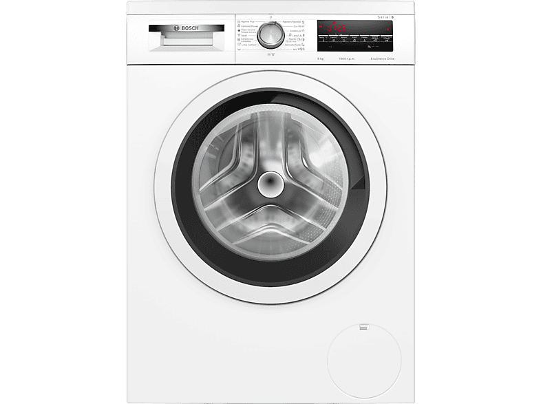 REACONDICIONADO Seminuevo Funcional Lavadora carga frontal - Bosch WUU28T63ES, 8 kg, 1.400 rpm, 15 programas, Motor Eco Silence, Activewater, Blanco