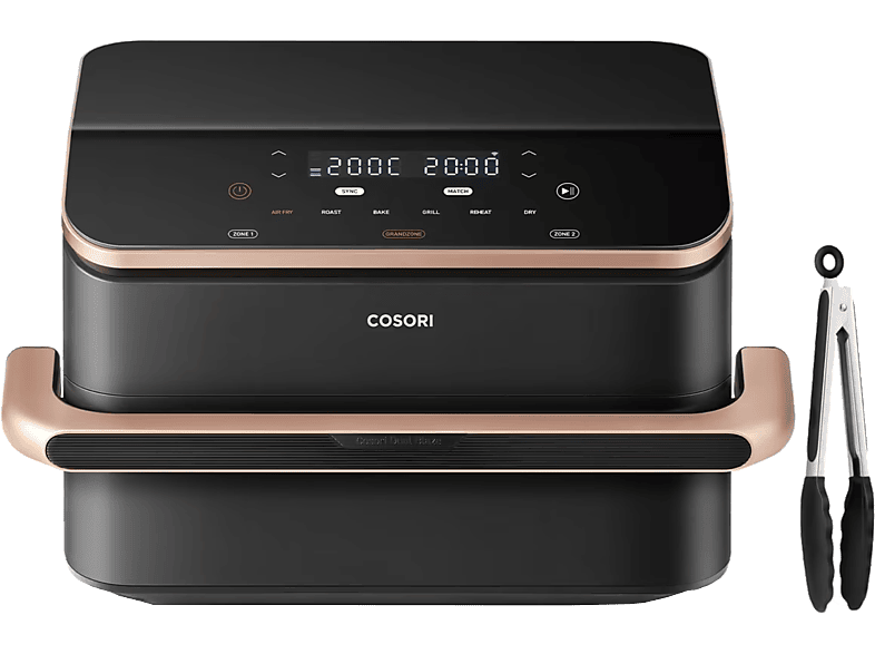 REACONDICIONADO Seminuevo Muy bueno Freidora de aire - Cosori Dual Blaze Twinfry™ chef Edition, capacidad 10L, 2800W, Temporizador 1min-48h