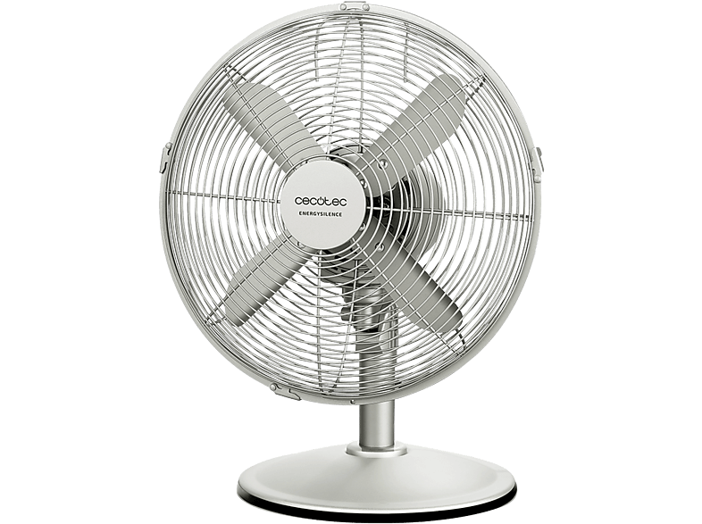 REACONDICIONADO Seminuevo Muy bueno Ventilador de sobremesa - Cecotec EnergySilence 610 SteelDesk, 40 W, 3 velocidades, Oscilación, Altura ajustable