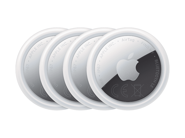 REACONDICIONADO Seminuevo Muy bueno Apple AirTag (2.ª generación), Localizador, Paquete de 4 unidades, Bluetooth, Chip U1, NFC, Privaciad serie