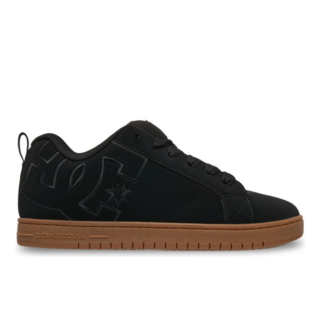 Court Graffik - Zapatillas de piel Negro Hombre
