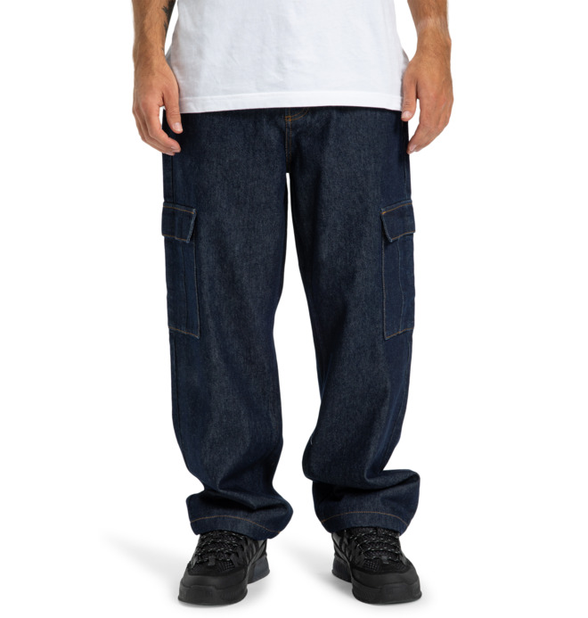 Worker Baggy Denim Cargo Rir - Vaquero Azul hombre