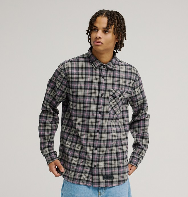 Marshal Flannel - Camisa de manga larga Negro Hombre