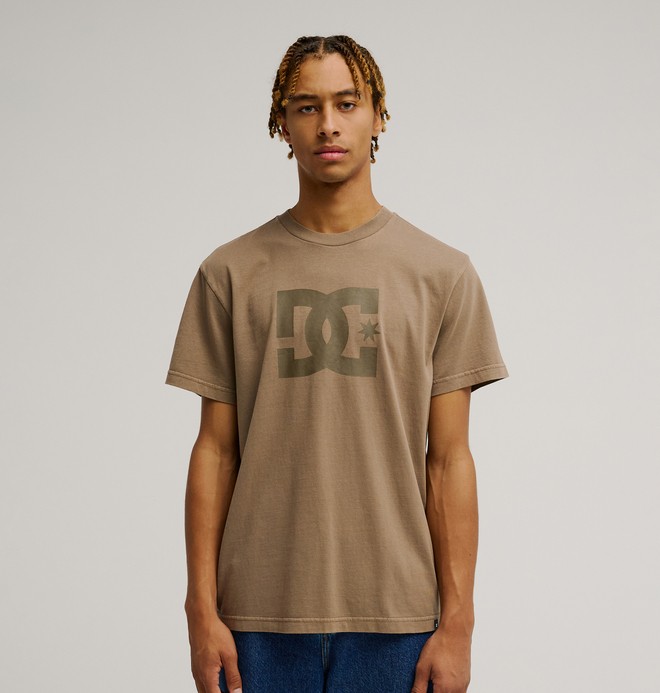 /dc-star-pigment-dye--camiseta-de-manga-corta-marron-hombre