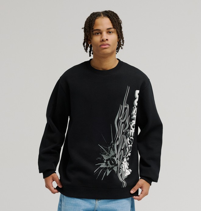 DC Side Flame - Sudadera Negro Hombre