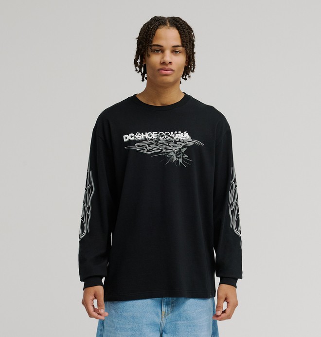 /dc-side-flame--camiseta-de-manga-larga-negro-hombre