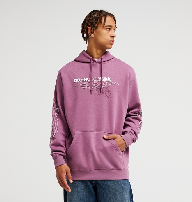/side-flame--sudadera-con-capucha-rosa-hombre