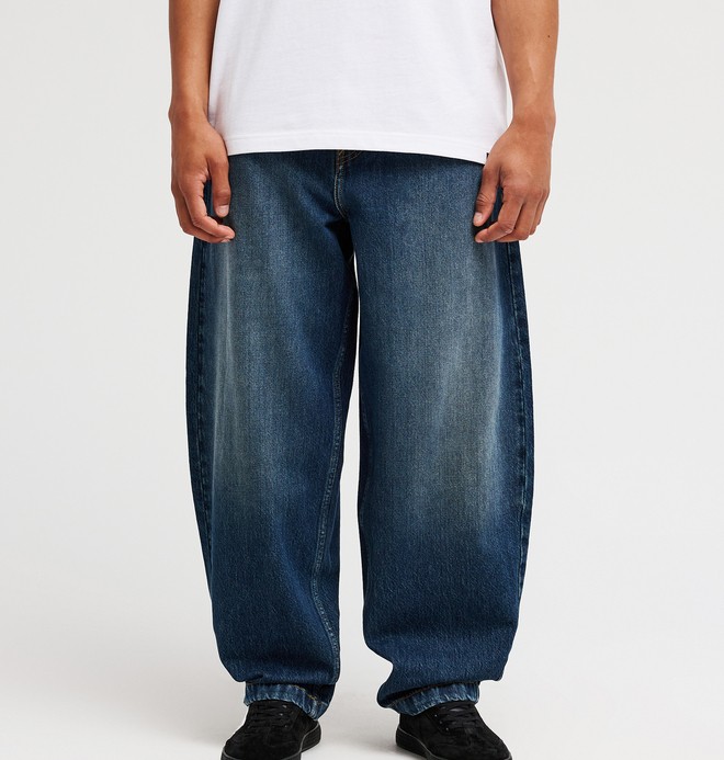 Barrel Denim - Vaqueros de corte barril Azul Hombre
