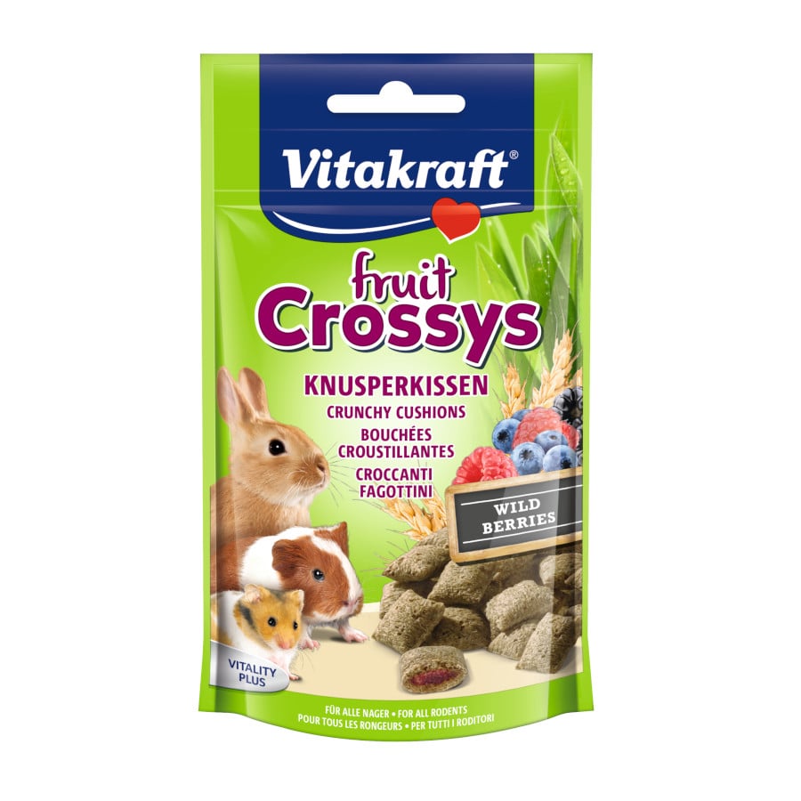 50 g Vitakraft Fruit Crossys Frutos del Bosque snacks para roedores