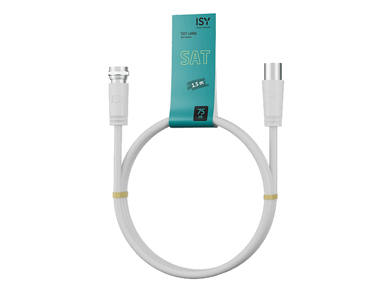 Cable SATA - ISY ISA-9036, Coaxial a F-type, 1.5m, 75 dB, Blanco
