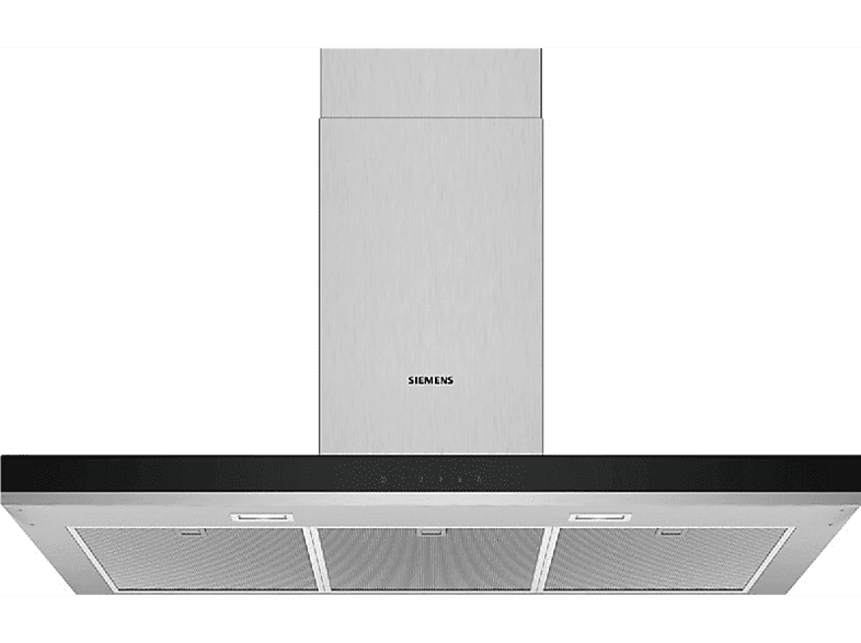 Campana decorativa - Siemens LC96BHM50, 604 m³/h, 4 potencias, 90 cm, Inox