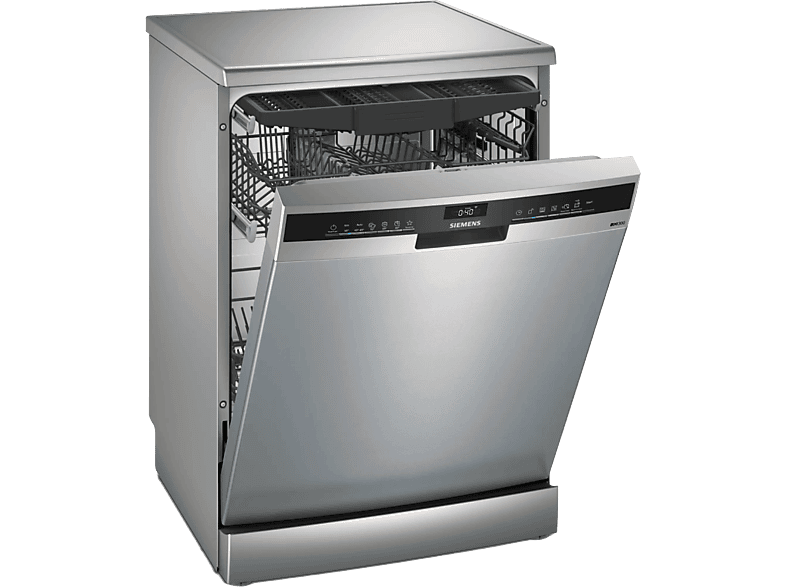 Lavavajillas - Siemens SN23EI03ME, 14 servicios, 6 programas, 60 cm, Tercera bandeja, Control por voz, Inox