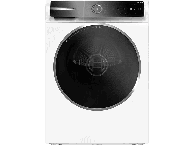 Secadora bomba de calor - Bosch WRB247D0ES, 9.0 kg, 17 programas, AutoDry, Blanco