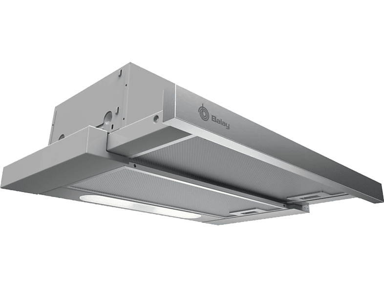 Campana telescópica - Balay 3BT262MX, 300m³/h, 3 potencias, 60 cm, Inox
