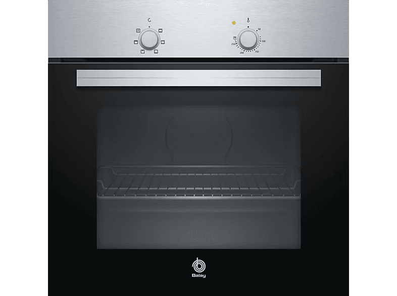 Horno - Balay 3HB1000X0, 60 cm, Convencional, 71 L, 5 funciones, Puerta abatible, Inox