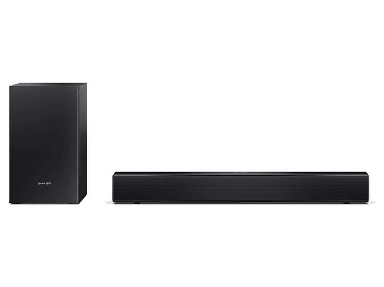 Barra de sonido - Sharp HT-SBW121, Bluetooth, Inalámbrico, 80 W, 2.1, Subwoofer inalámbrico, Roku TV Ready™, Negro