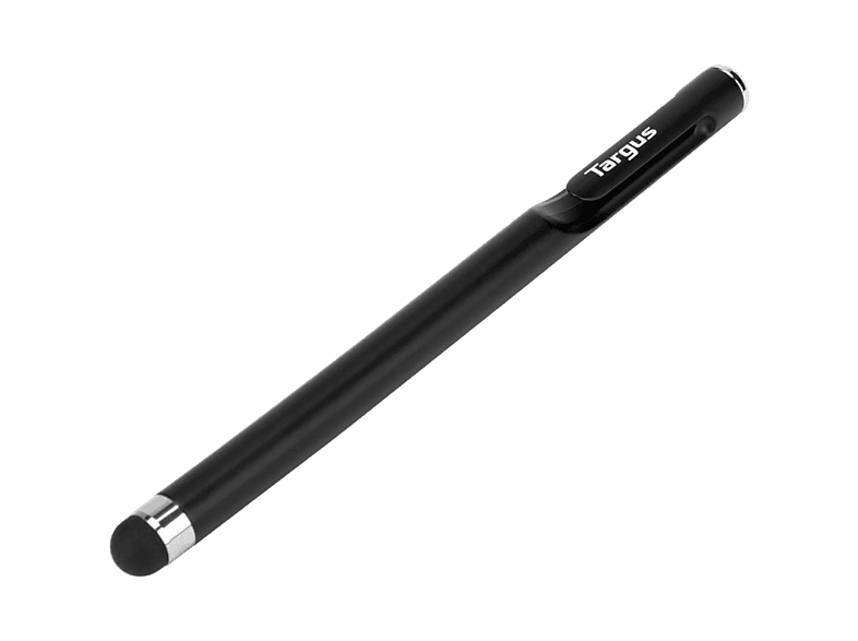 Lápiz óptico - Targus AMM165AMGL, Antimicrobiano, Táctil, Clip de bolsillo, Para tablets y smartphones, Negro