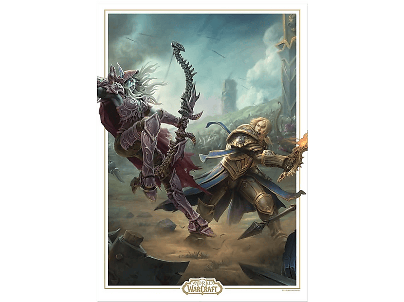 /poster--fanattik-world-of-warcraft-litography-sylvanas-vs-anduin-wrynn-limited-edition