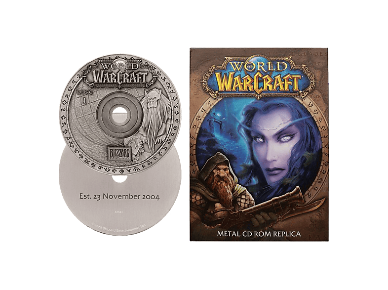 Réplica CD-ROM World of Warcraft Edición Limitada Fanattik + Soporte de exhibición