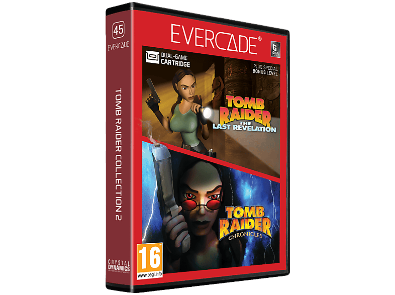 Cartucho juego retro Evercade: Tomb Raider Collection 2