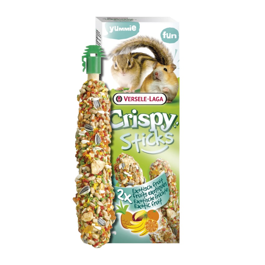 0.11 KG 2 uds. x 55 g Versele-Laga Crispy Sticks Barritas Frutas Exóticas para roedores