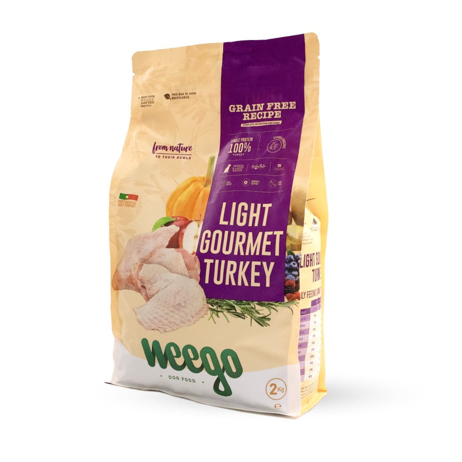 2 kg Weego Grain Free Light Gourmet Pavo pienso para perros