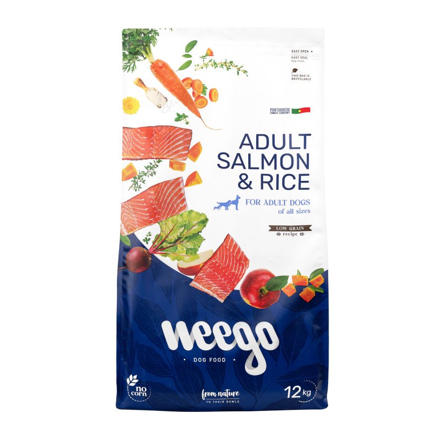 Weego Low Grain Salmón y Arroz pienso para perros