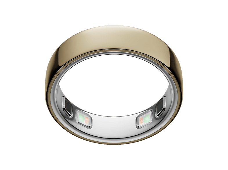 Anillo inteligente - Oura Ring 5, Talla 6, Hasta 9 días autonomía, Bluetooth, 50 métricas de salud, Titanio, Oro