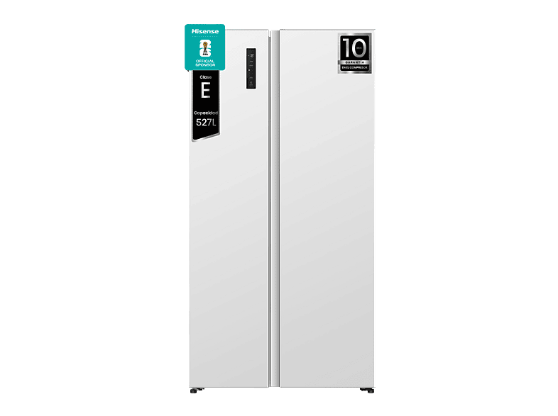 Frigorífico americano - Hisense RS3P538NEWE, No Frost, 178.6 cm, Kitchen Fit, Inverter, 527 l, Blanco