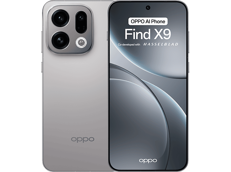Móvil - OPPO Find X9, Titanium Grey, 512 GB, 12 GB RAM, 6.59