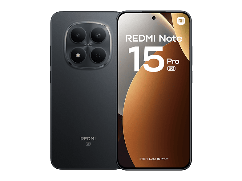 Móvil - Xiaomi Redmi Note 15 Pro 5G, Negro, 256 GB, 8 GB RAM, 6.83