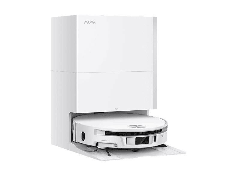 Robot aspirador - MOVA S70 Roller, Función fregado, 700 W, 205 min, 71 dB(A), 28.000 Pa, Fregado HydroForce™, Blanco