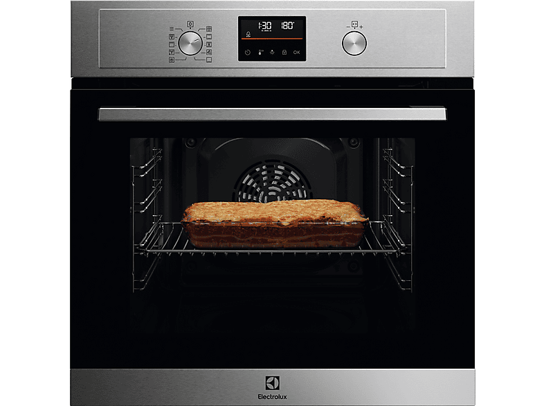 Horno - Electrolux EOH4P46BX, Multifunción, Pirolítico, 65 l, Función Grill, 60 cm, Inox antihuellas
