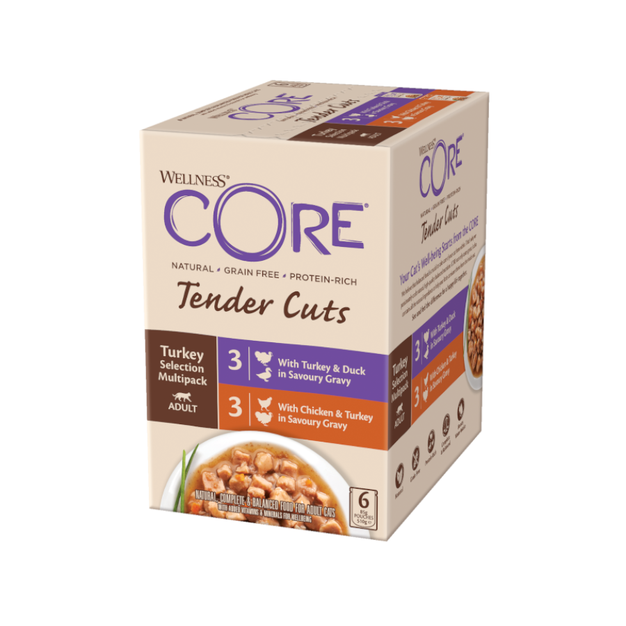 12 latas x 85 g Wellness Core Selection Pavo lata para gatos ¡Pack Ahorro!